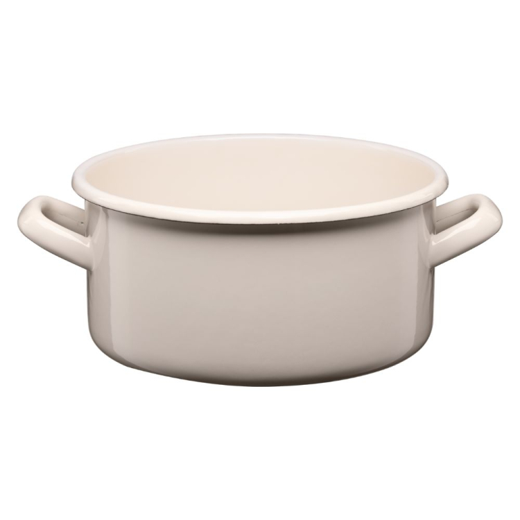 Rondel emaliowany gładki GORDON 20cm/3l krem